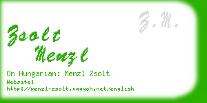 zsolt menzl business card